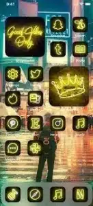 pastel yellow app icons